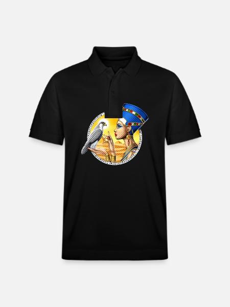 Egyptin kuningatar Nefertiti - Stanley/Stella PREPSTER unisex luomupikeepaita - musta