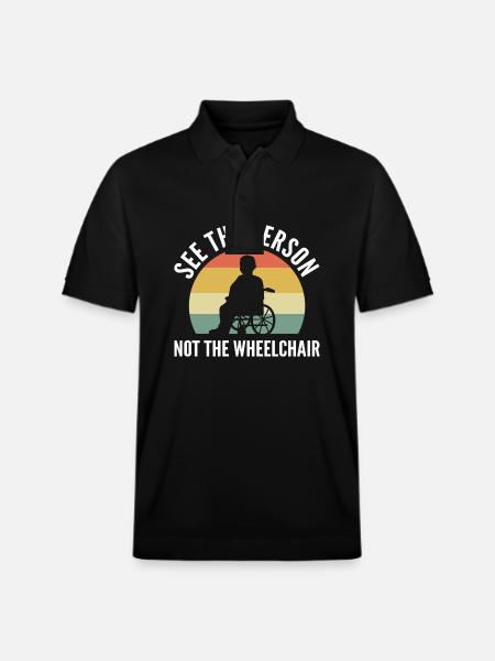 Fauteuil roulant - Polo PREPSTER bio Stanley/Stella Unisexe - noir