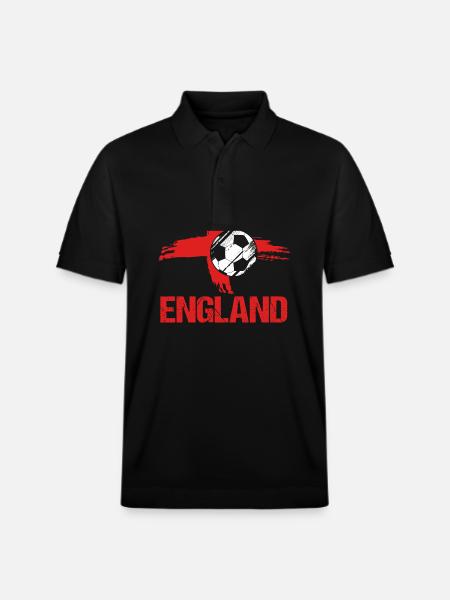Angleterre Football - Polo PREPSTER bio Stanley/Stella Unisexe - noir