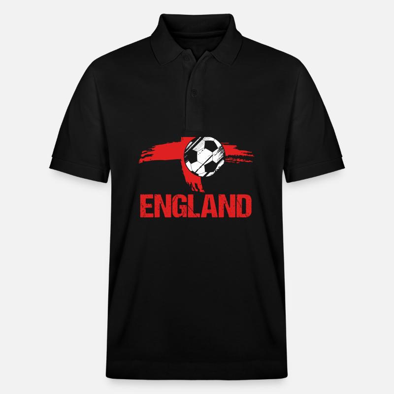 Angleterre Football - Polo PREPSTER bio Stanley/Stella Unisexe - noir