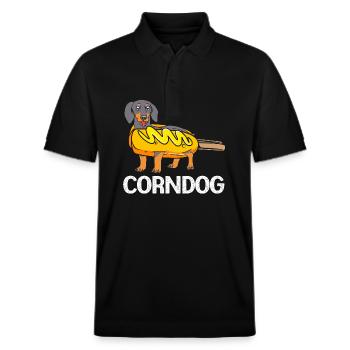 Hot Dog Snack - Stanley/Stella Unisex Organic Polo Shirt PREPSTER - black - Front - Roxy (174cm) & Andy (188cm)