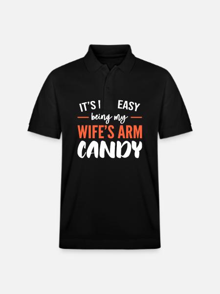 Arm Candy Husband - Stanley/Stella Unisex Organic Polo Shirt PREPSTER - black