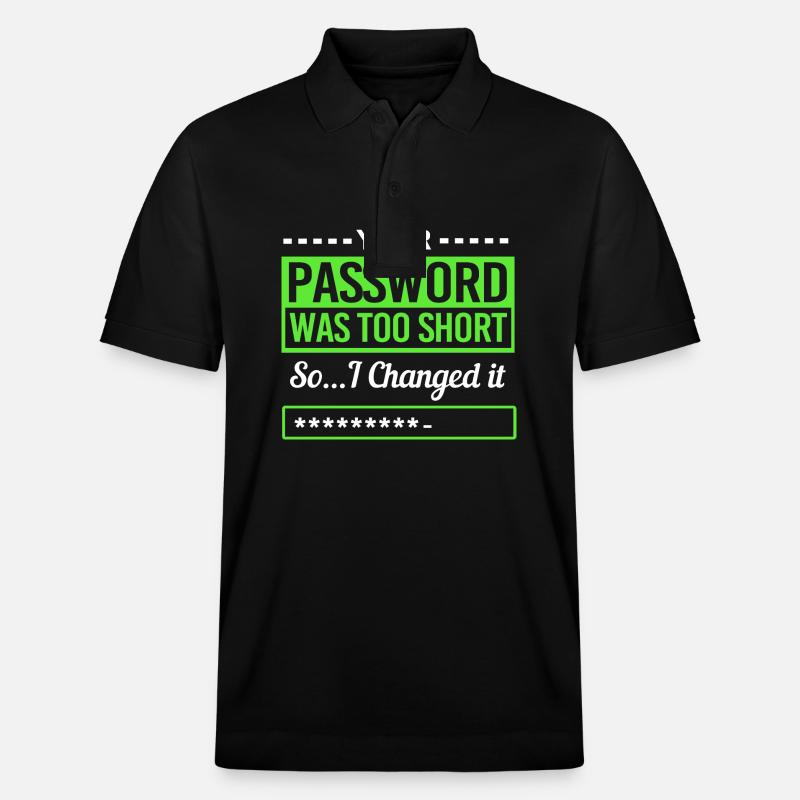 Cybersecurity Cyber Programmer Hacker - Stanley/Stella Unisex Organic Polo Shirt PREPSTER - black