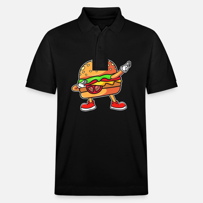 Cheeseburger - Polo PREPSTER bio Stanley/Stella Unisexe - noir