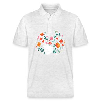 Afro Latina - Stanley/Stella Unisex Bio-Poloshirt PREPSTER - Weiß meliert - Vorne - Roxy (174cm) & Andy (188cm)