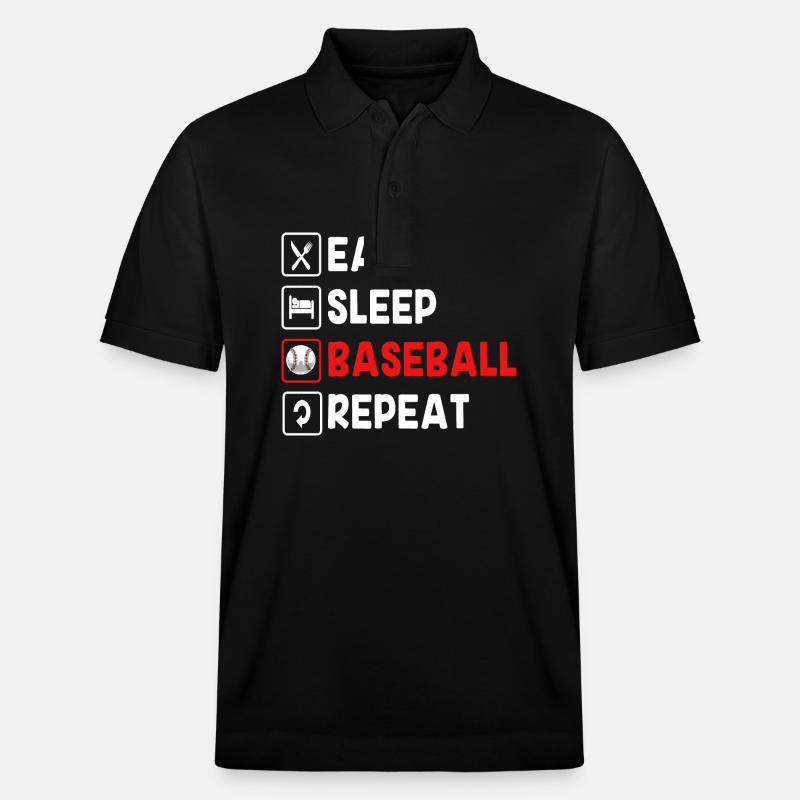 Base-ball - Polo PREPSTER bio Stanley/Stella Unisexe - noir