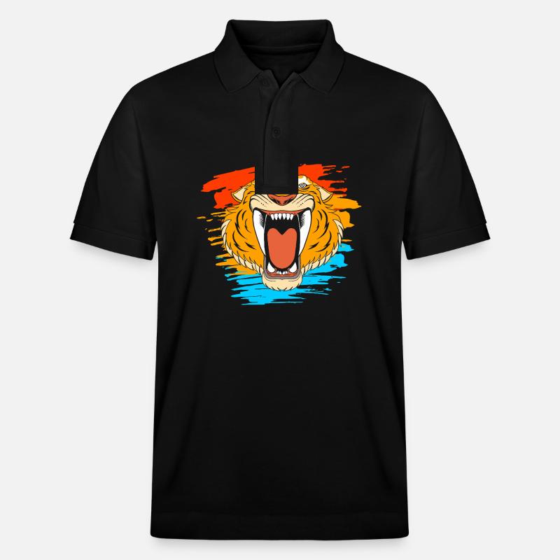Säbelzahntiger - Stanley/Stella Unisex Bio-Poloshirt PREPSTER - Schwarz