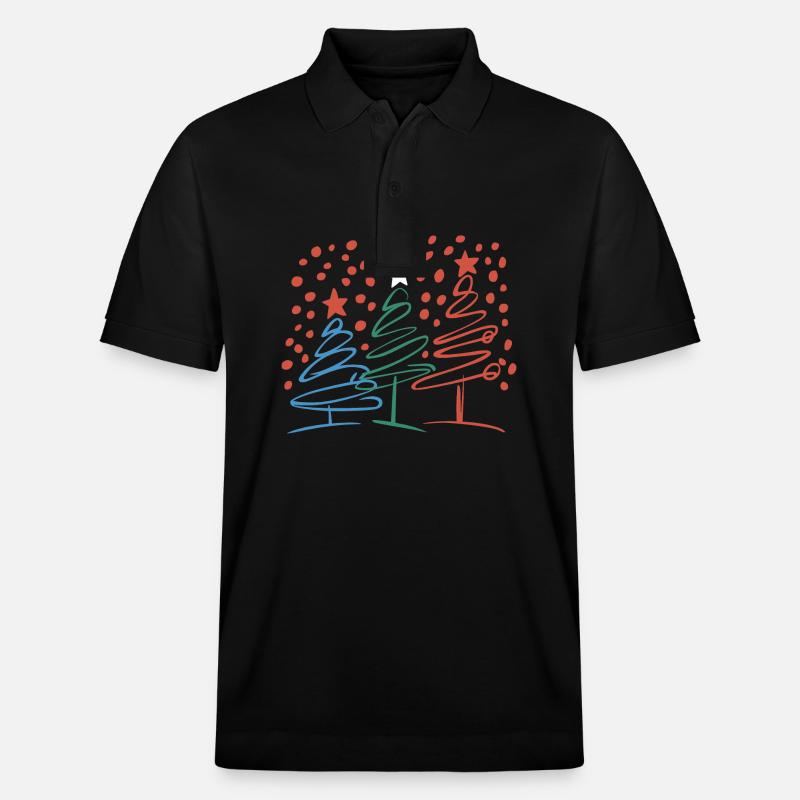 Weihnachtsbaum Christbaum Weihnachten - Stanley/Stella Unisex Bio-Poloshirt PREPSTER - Schwarz