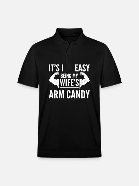 Arm Candy Husband - Stanley/Stella Unisex Organic Polo Shirt PREPSTER - black