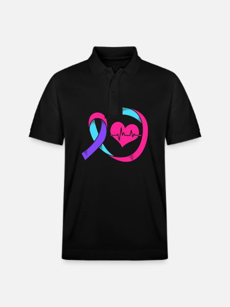 Thyroid cancer - Stanley/Stella Unisex Organic Polo Shirt PREPSTER - black