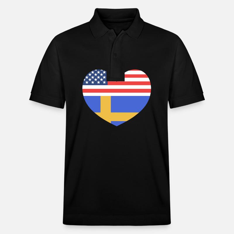 Schweden Schwedisch - Stanley/Stella Unisex Bio-Poloshirt PREPSTER - Schwarz