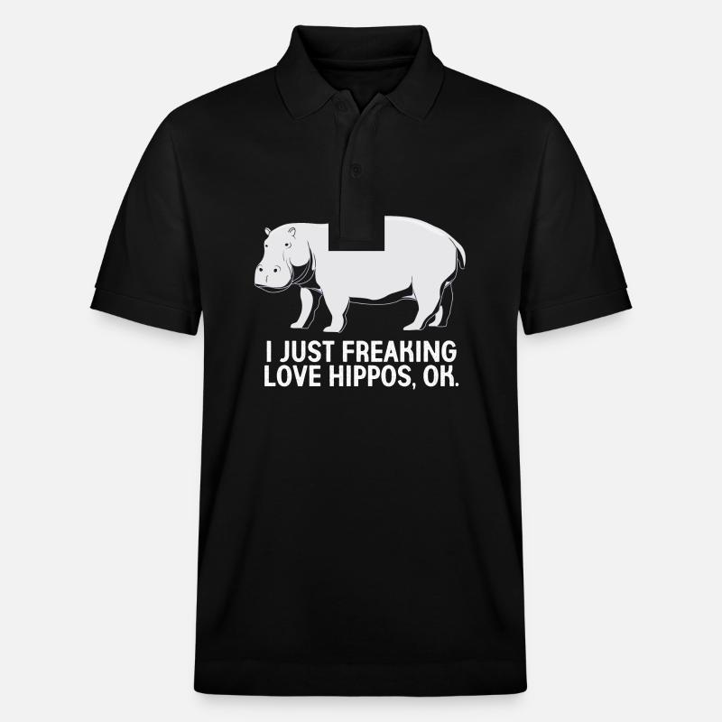 Nilpferd - Stanley/Stella Unisex Bio-Poloshirt PREPSTER - Schwarz