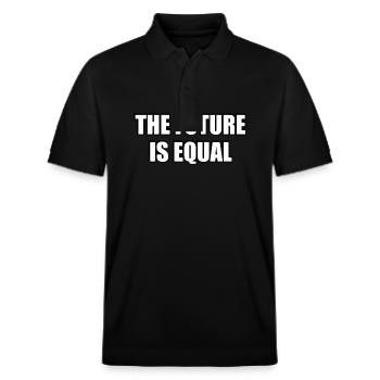 L’avenir est égal - Égalité LGBT, droits des homosexuels - Polo PREPSTER bio Stanley/Stella Unisexe - noir - Devant - Roxy (174cm) & Andy (188cm)