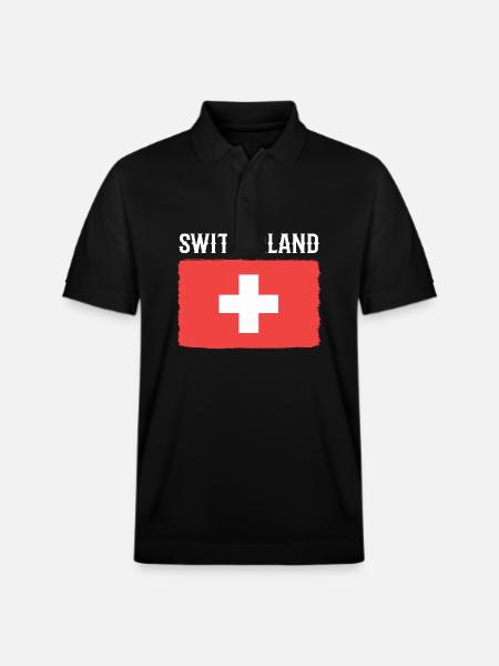 Schweiz Schweizer Schweizerdeutsch - Stanley/Stella Unisex Bio-Poloshirt PREPSTER - Schwarz