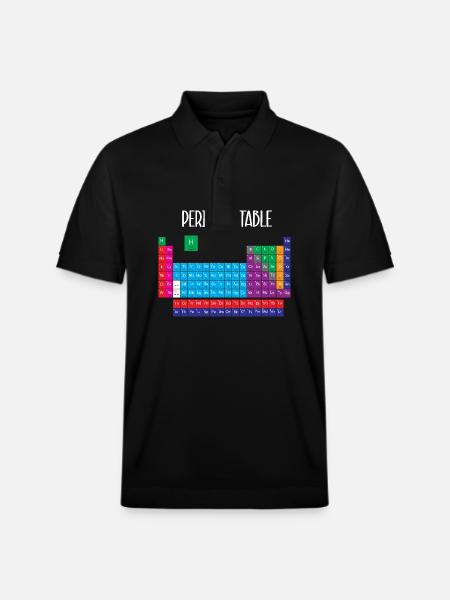 Periodic table - Stanley/Stella Unisex Organic Polo Shirt PREPSTER - black