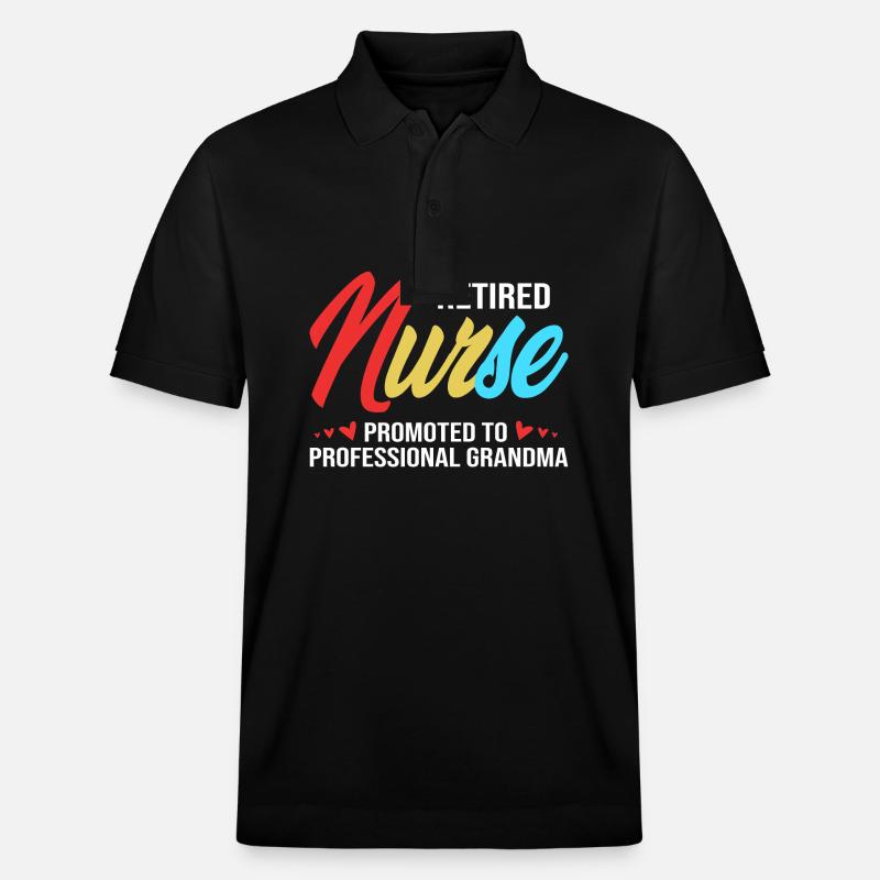 Krankenschwester Rente - Stanley/Stella Unisex Bio-Poloshirt PREPSTER - Schwarz