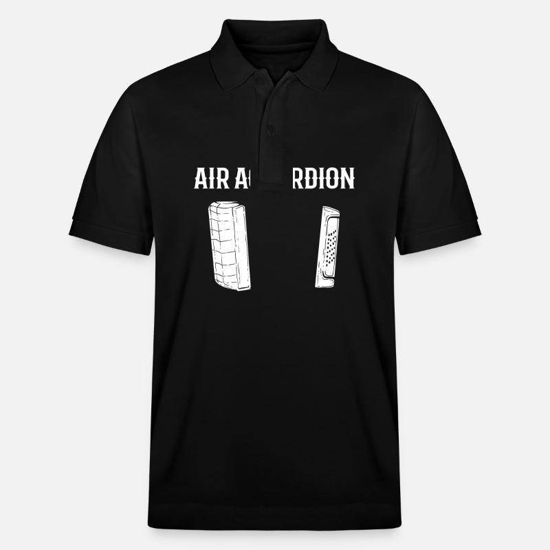 Akkordeon - Stanley/Stella Unisex Bio-Poloshirt PREPSTER - Schwarz