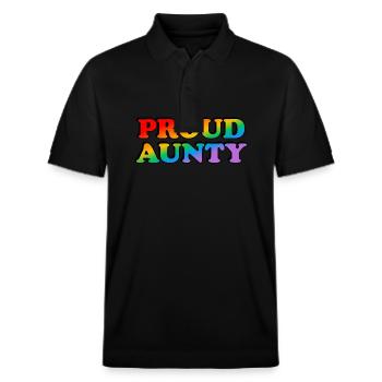Stolze Tante - Stanley/Stella Unisex Bio-Poloshirt PREPSTER - Schwarz - Vorne - Roxy (174cm) & Andy (188cm)