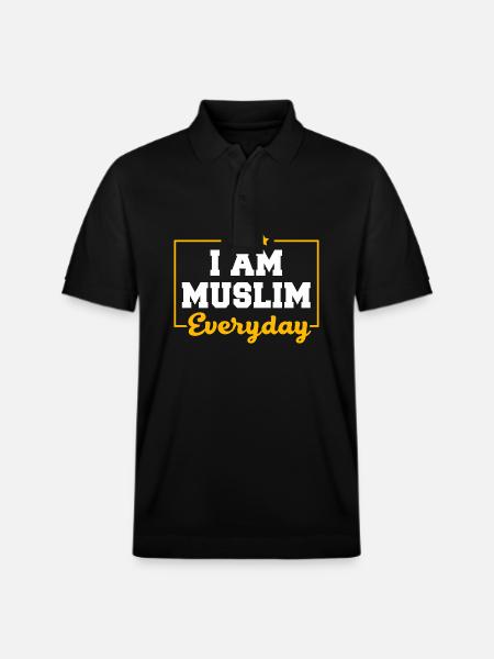 Muslimsk islam Muslimsk Muslima Eid Mubarak - Stanley/Stella PREPSTER økologisk unisex poloshirt - sort