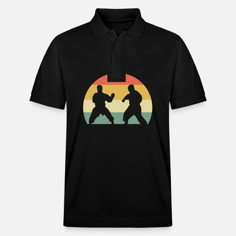 Karate Selbstverteidigung - Stanley/Stella Unisex Bio-Poloshirt PREPSTER - Schwarz