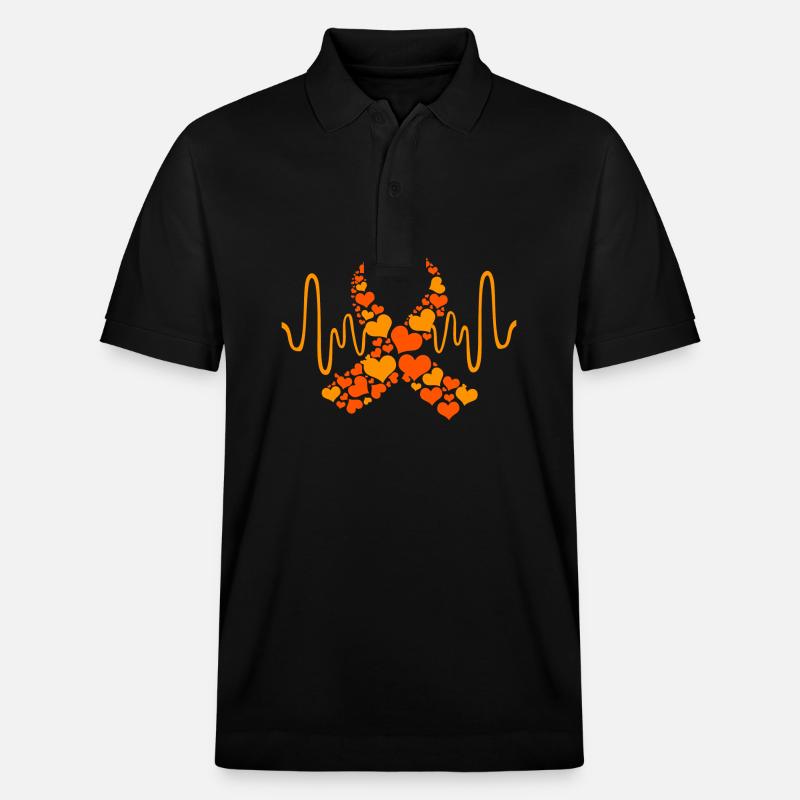 Leukämie Bewusstsein - Stanley/Stella Unisex Bio-Poloshirt PREPSTER - Schwarz