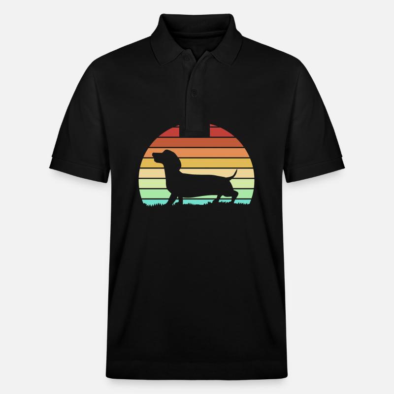 Dackel - Stanley/Stella Unisex Bio-Poloshirt PREPSTER - Schwarz