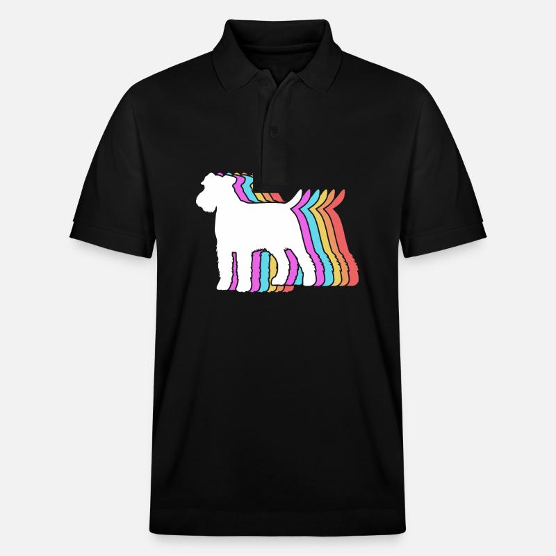 Airedale Terrier - Stanley/Stella Unisex Bio-Poloshirt PREPSTER - Schwarz