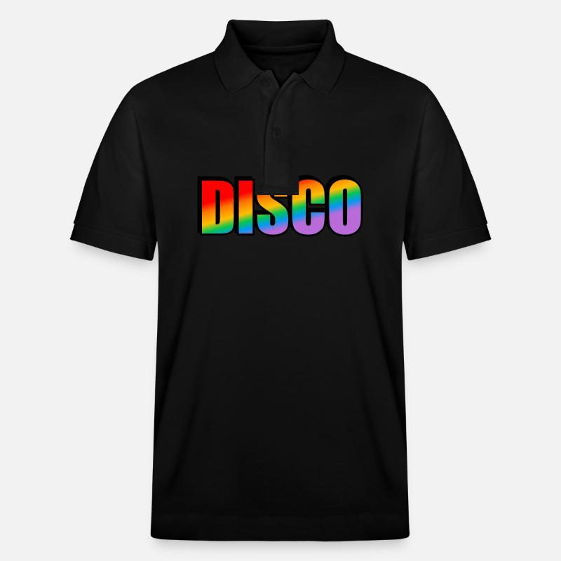 DISCO Gay Regenbogen Pride - Stanley/Stella Unisex Bio-Poloshirt PREPSTER - Schwarz