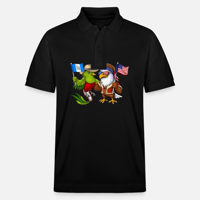 Guatemala Patrimoine américain - Polo PREPSTER bio Stanley/Stella Unisexe - noir