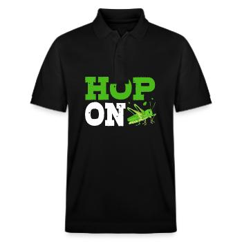 Grasshopper - Stanley/Stella Unisex Organic Polo Shirt PREPSTER - black - Front - Roxy (174cm) & Andy (188cm)