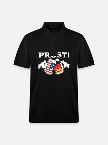 American German - Stanley/Stella Unisex Organic Polo Shirt PREPSTER - black