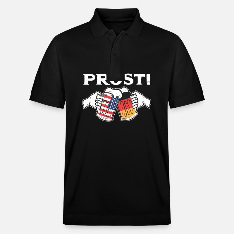 Américain Allemand - Polo PREPSTER bio Stanley/Stella Unisexe - noir