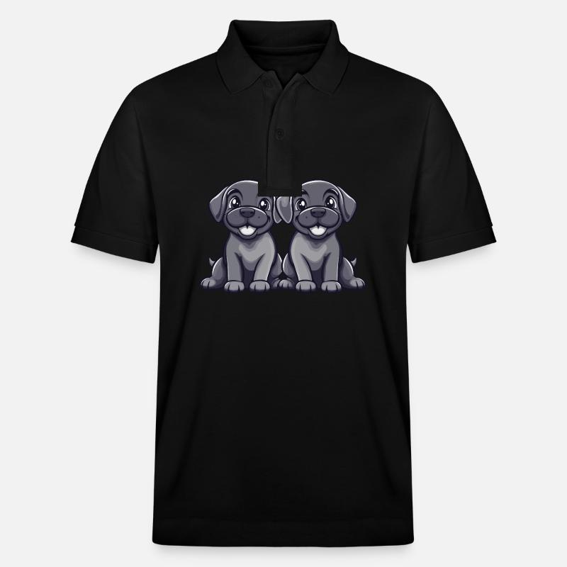 Chien Mastiff Bande dessinée - Polo PREPSTER bio Stanley/Stella Unisexe - noir