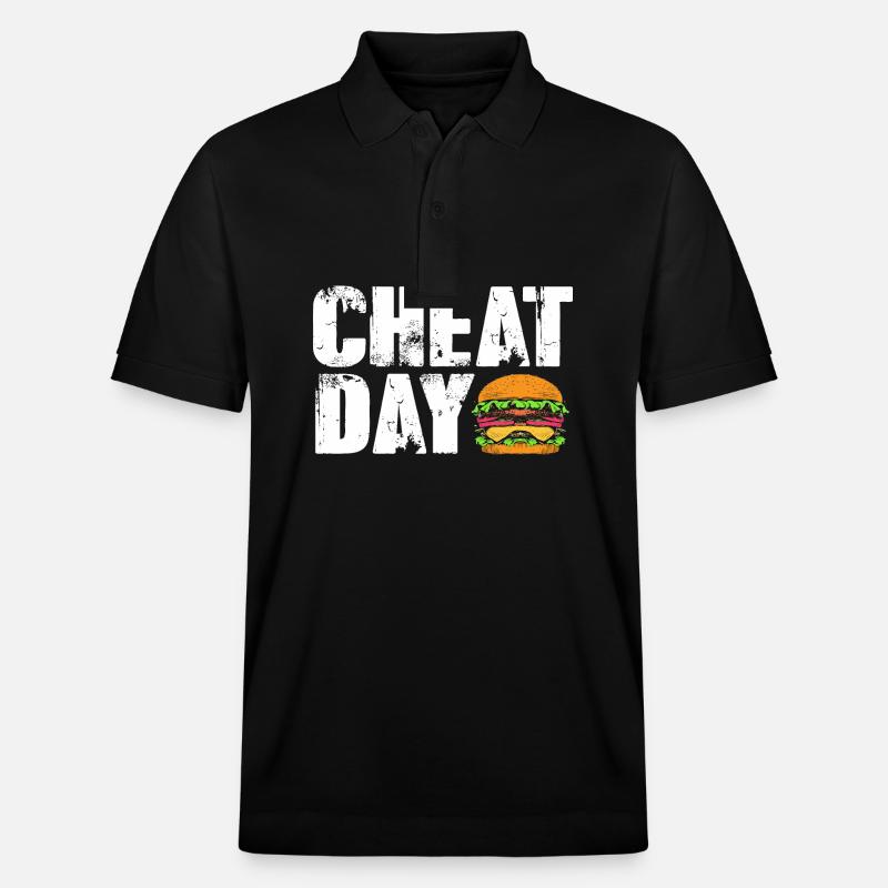 Burger au fromage - Polo PREPSTER bio Stanley/Stella Unisexe - noir