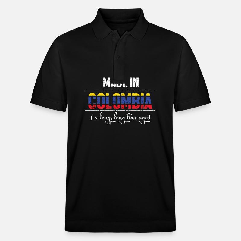 Kolumbien - Stanley/Stella Unisex Bio-Poloshirt PREPSTER - Schwarz