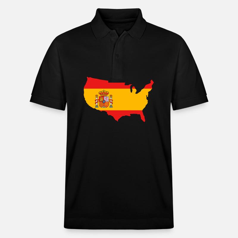 Spanien - Stanley/Stella Unisex Bio-Poloshirt PREPSTER - Schwarz