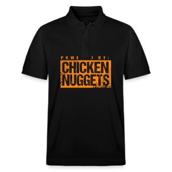 chicken nuggets - Stanley/Stella Unisex Organic Polo Shirt PREPSTER - black - Front - Roxy (174cm) & Andy (188cm)