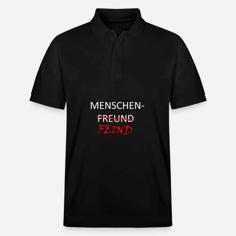 Menschenfreund Menschenfeind Philantroph - Stanley/Stella Unisex Bio-Poloshirt PREPSTER - Schwarz