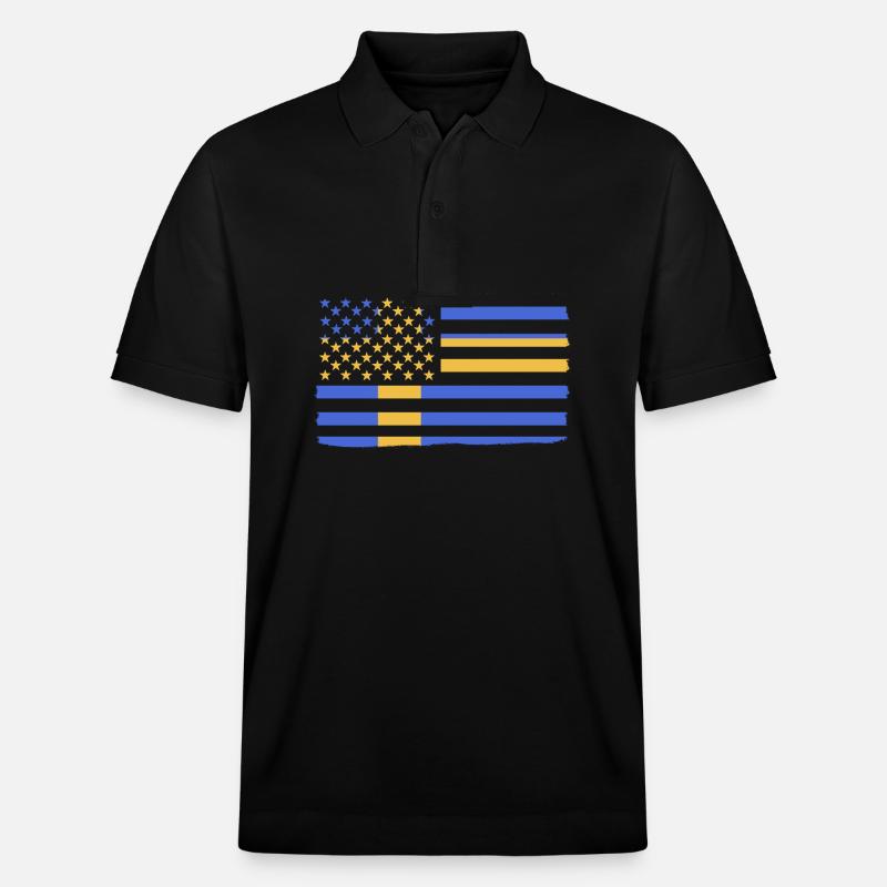 Schweden Schwedisch - Stanley/Stella Unisex Bio-Poloshirt PREPSTER - Schwarz