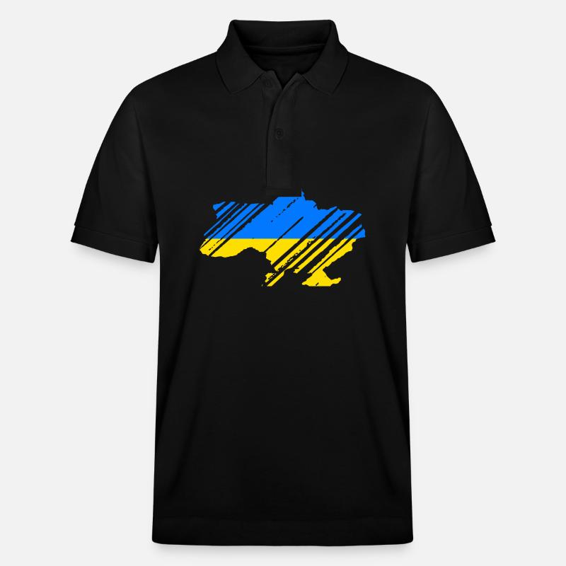 Ukraine - Stanley/Stella Unisex Bio-Poloshirt PREPSTER - Schwarz