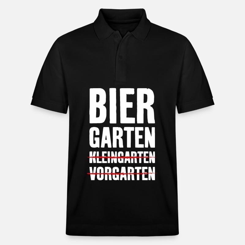 BIERGARTEN KLEINGARTEN GARTEN BIER - Stanley/Stella Unisex Bio-Poloshirt PREPSTER - Schwarz
