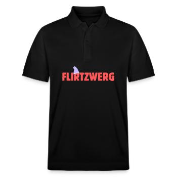 Flirt Dwarf Dwarf Costume Dwarf Costume - Stanley/Stella Unisex Organic Polo Shirt PREPSTER - black - Front - Roxy (174cm) & Andy (188cm)
