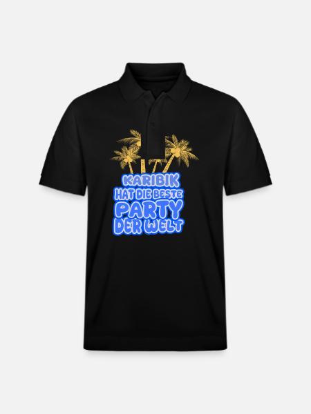 Vacation Caribbean - Stanley/Stella Unisex Organic Polo Shirt PREPSTER - black