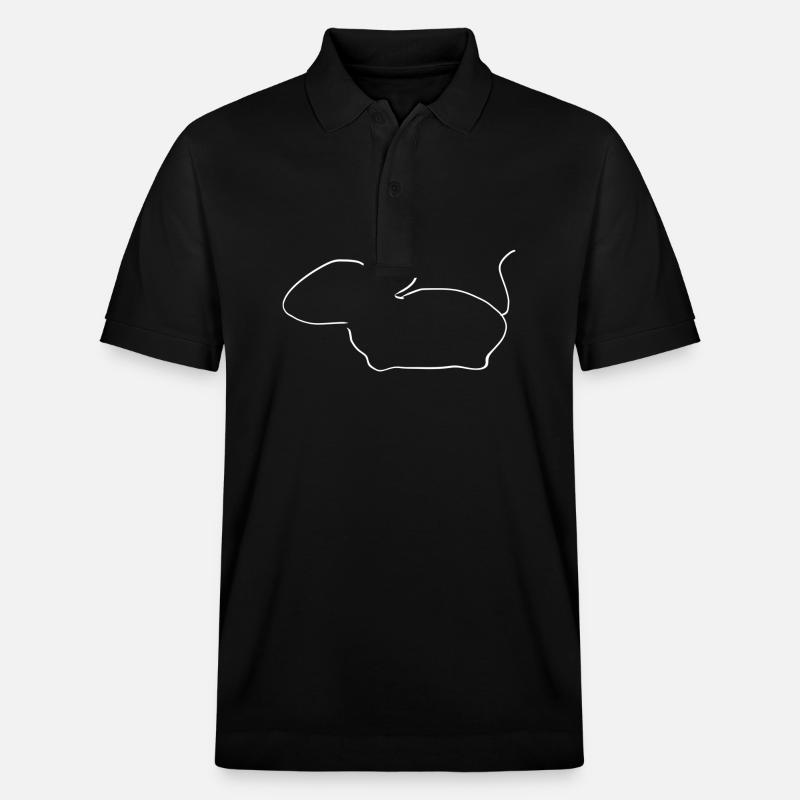 Icône de souris Animal - Polo PREPSTER bio Stanley/Stella Unisexe - noir