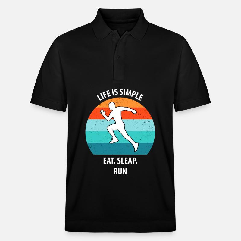 Joggen - Stanley/Stella Unisex Bio-Poloshirt PREPSTER - Schwarz