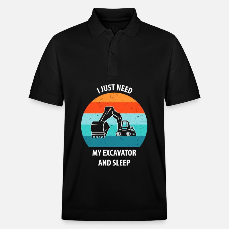 Bagger Baggerfahrer Baggerwagen - Stanley/Stella Unisex Bio-Poloshirt PREPSTER - Schwarz