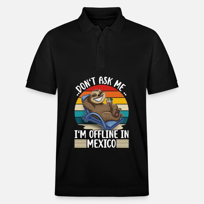 Mexiko Urlaub Reise - Stanley/Stella Unisex Bio-Poloshirt PREPSTER - Schwarz