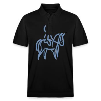 Cavalier sur Cavalier Minimalisme Minimaliste - Polo PREPSTER bio Stanley/Stella Unisexe - noir - Devant - Roxy (174cm) & Andy (188cm)