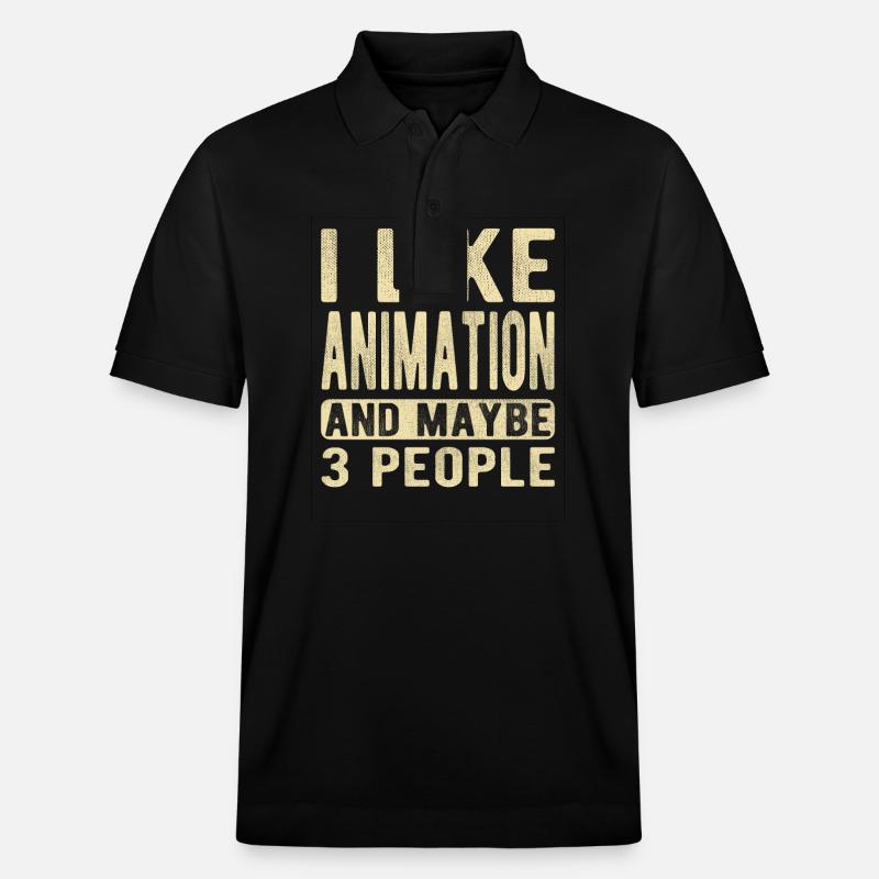 Animation Spruch - Stanley/Stella Unisex Bio-Poloshirt PREPSTER - Schwarz