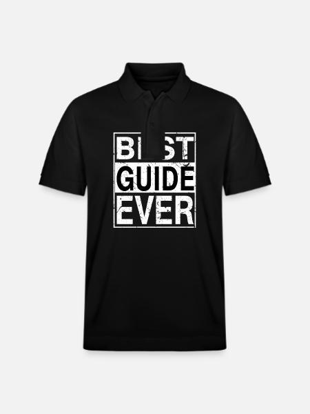 Best Guide ever Guide Gift - Stanley/Stella Unisex Organic Polo Shirt PREPSTER - black